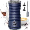 Milk Frother, Paris Rhne 4-in-1 Milk Steamer and Frother, Hot & Cold Foam Milk Warmer with Temperature Control, Auto Shut-Off Frothers for Coffee, Latte, Cappuccino, Macchiato, Blue