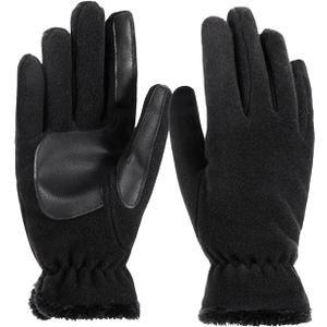 Winter Warm Gloves for Women - Fashion Style Windproof Cuffs Soft fleece - Touchscreen Thermal Flexible Gloves, L