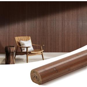 OUZUGIE 1 Pack 96x24 Inch Natural Bamboo Wall Panel
