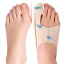 Bunion Corrector for Women & Men, [2-Pack] Comfortable Hallux Valgus Relief Splint, Discreet Soft Toe Straightener for Fits in Shoes, Adjustable Alignment Support for Day and Night