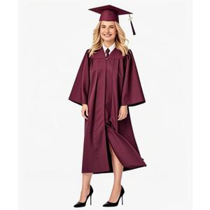 GradPlaza Matte Graduation Cap and Gown 2025 Tassel Year Middle High School College for Adult Graduation Robe 51
