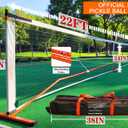 Zdgao Portable Pickleball Net for Driveway, 22FT Regularion Size Pickle Ball Net with Outdoor Pickleballs and Carry Bag, Weather Resistance Steady Steel Frame