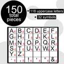 150 PCS Large 6" Bulletin Board Letters Set, Black Classroom Alphabet Cutout Letter for Bulletin Board Display Home School, A Great Helper to Inspire Students' Learning Interest
