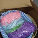 JOYIN 4 Pcs Easter Bamboo Baskets Gift Woven Baskets with Handles and 4 Colors Grass Paper Shreds, Candy Wicker Candy Toys Storage Bucket for Easter Egg Hunt, Kids Party Supplies(9" X 8")