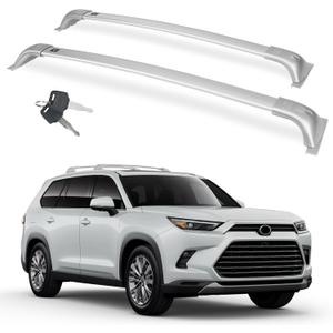 Heavy Duty Roof Rack Crossbar Compatible for Toyota Grand Highlander (Not fit LE/LE Hybrid) 2024up All Grades.Max 260lb Loading Capacity with Metal Lockable Anti -Theft Locking Mechanism
