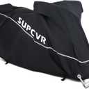 Motorcycle Cover Heavy Duty & Durable,All-Season Waterproof,UV-Proof,Windproof,Anti-Theft with Reflective Strips,Fits Harley Davidson,Honda,KTM,BMW,V-Strom,Suitable for Motorcycles Up to 104"