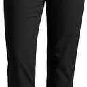 GRAPENT Capri Pants for Women Summer High Waisted Cotton Elastic Waist Dressy Casual Office Work Capris Trousers Pants (Black, XL)