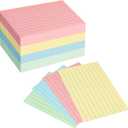 Colored 4x6 Index Cards Ruled-Goefun 300 Sheets Lined Note Cards 4 x 6 Color Flashcards for Studying, Note Taking, To Do List