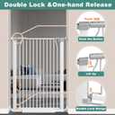 Frail 40.5" Extra Tall Baby & Pet Gate, 54.8"-57.4" Wide, White