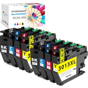 F FINDERS&CO LC3013 LC-3013 LC3011 XL Ink Cartridges Work for Brother MFC-J491DW MFC-J497DW MFC-J690DW MFC-J895DW Printer, 8 Pack