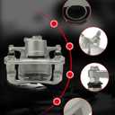 cciyu Front Left Brake Caliper Assembly w/Bracket 19B3128 2007-2011 2016-2018 For Lexus For ES350,2008-2018 For Toyota For Avalon,2007-2017 For Toyota For Camry