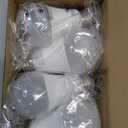 Dusk to Dawn Light Bulbs, 40W Equivalent LED Outdoor Lighting Sensor LED Bulb Warm White 3000K, A19 E26 Base 6W Auto On/Off Night Light Bulbs for Porch Garage Garden Balcony Wall Lighting