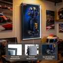 Display Wallboard for Lego Technic Red Bull Racing RB-20 Model Car,Display Board with LED Lights,Adult Collectibles Wall Mount,Gift Idea, Home Decor(No Car Included)