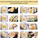 Sushi Making Kit, Sushi Maker 10 Pcs Plastic Sushi Tool Set Sushi Rice Roll Mold Shapes, DIY Sushi Roller Tool for Home (Beige)