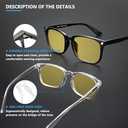 livho High Tech Blue Light Glasses - Advanced Blue Light Blocking Computer Glasses - Screen Fatigue & UV Protection (*B1 Light Black+clear)