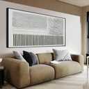 KUPTEU Canvas Oversized Wall Art Decor Large Wall Art For Living Room Abstract Canvas Art Wall Decor Artwork For Walls Framed Black and White Wall Art Prints Modern Bedroom Office Decor 29" x 58"