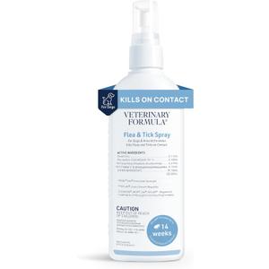 Veterinary Formula Flea and Tick Spray for Dogs, 8 oz  Easy-to-Use Dog Flea Spray, Kills on Contact, Prevents Egg & Larval Development for 14 weeks