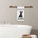 Funny Doberman Hand Towels for Kitchen, Dog Kitchen Decorative Towels, Dog Lovers Gifts for Women, Every Meal You Make Every Bite You Take Bath Decor and Accessories, 16x24 Inches