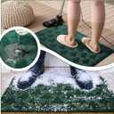 Dunzy Christmas Door Mat Christmas Tree Front Door Welcome Mat Anti-Slip Rubber Doormat Dark Green Absorbent Mud Dirt Resist Doormat for Winter Holiday Xmas Home Bedroom Kitchen