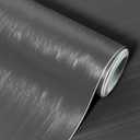 wishFIRE Black Grey Textured Peel and Stick Wallpaper 15.7"118" Contact Paper Wood Look Wall Paper Self Adhesive Waterproof Vinyl Wallpaper for Bedroom Kitchen Cabinets Countertop