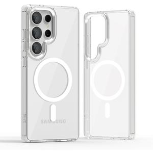 for Samsung Galaxy s25 Ultra Case Hard [Compatible with Magsafe Wireless Charging] Yellowing Resistant Magnetic Cover Clear para S 25 Ultra 6.9 '' 5G 2025 Rugged Best Phone Cases Clear