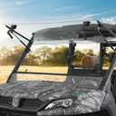 KEMIMOTO 3-IN-1 Flip Front Windshield Compatible with CFMOTO Uforce 1000 / 1000 XL, Upgraded Handles Windshield with Pre-Installed Rubber Strips Anti-edge-lifting Front Window Accessories