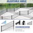 Aluminum Railing Kit, Adjustable Angle Stair Railing Kit, Universal Railing Kit for Wooden Stairs Rails, Concrete Steps & Porch & Deck, Easy to Install, Not Include Post(36in Stair, 4ft)