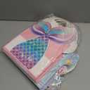 MotiMind 24 Pcs Mermaid Birthday Party Favor Bags Mermaid Tail Gift Bags with Handles Sea Goodie Treat Boxes for Princess Baby Shower Party Supplies