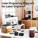 24 PCS Slate Drink Coasters Bulk, MAPRIAL 4 Inch Round Black Rustic Stone Coasters, Laser Engraving Blanks with Anti-Scratch Backing for Engraver, Wedding, Gifts, Home Decor, Bar