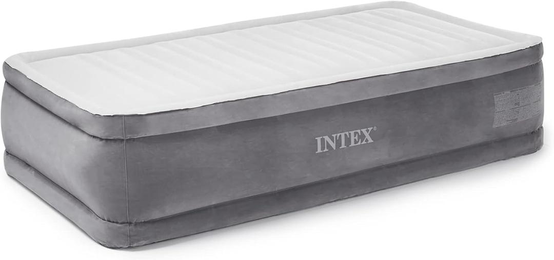Intex Comfort Dura-Beam Airbed Internal Electric Pump Bed Height Elevated (2020 Model)