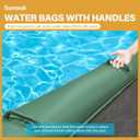 Pool Water Bags for Pool Covers, Sunwuk 0.4mm (26GA) Thickness Heavy-Duty Water Bags with Handle, 6 Pack 8Ft Pool Cover Weights for Inground Pool Cover