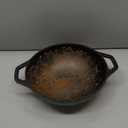 Lodge 6.25 Inch Cast Iron Mini Wok with Dual Loop Handles  PFAS FREE Pre-Seasoned Individual Serving Pan  Stovetop & Oven Safe Heavy Duty Sauce Wok  Made in USA