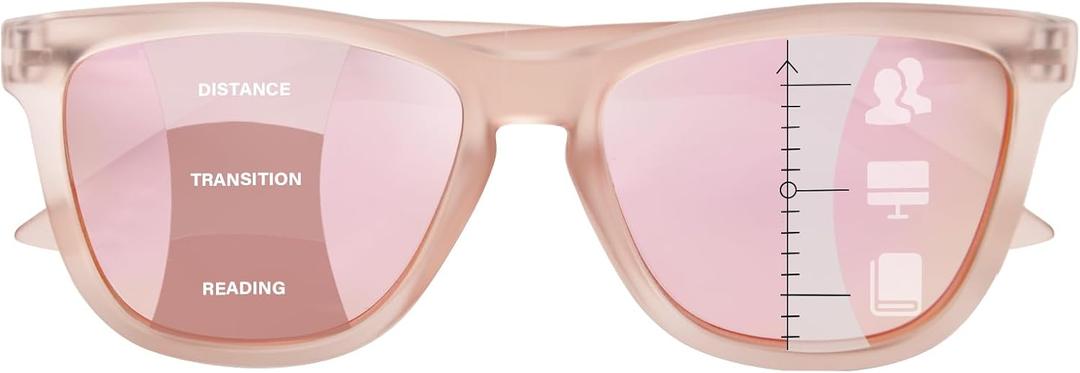 Progressive Reading Sunglasses for Women and Men Spring Hinges Multifocal Readers Sunglasses UV400 Protection