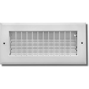 16" X 8" Adjustable AIR Supply Diffuser - HVAC Vent Cover Sidewall or Ceiling - Grille Register - High Airflow - White [Outer Dimensions: 17.75"w X 9.75"h]