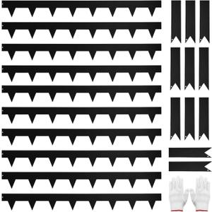 Hugeleaf 4.5 Inch Metal Landscape Edging, Metal Garden Edging with 11Pcs Stakes, 40 Inch Steel Landscape Edging Pack of 10 (33 Feet Total Length)
