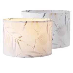 Beige Modern Fabric Lampshade, Drum Lampshade for Floor Lamps, Easy Assembly Replacement Natural Lamp Shade Spider Fitter,13 Inch