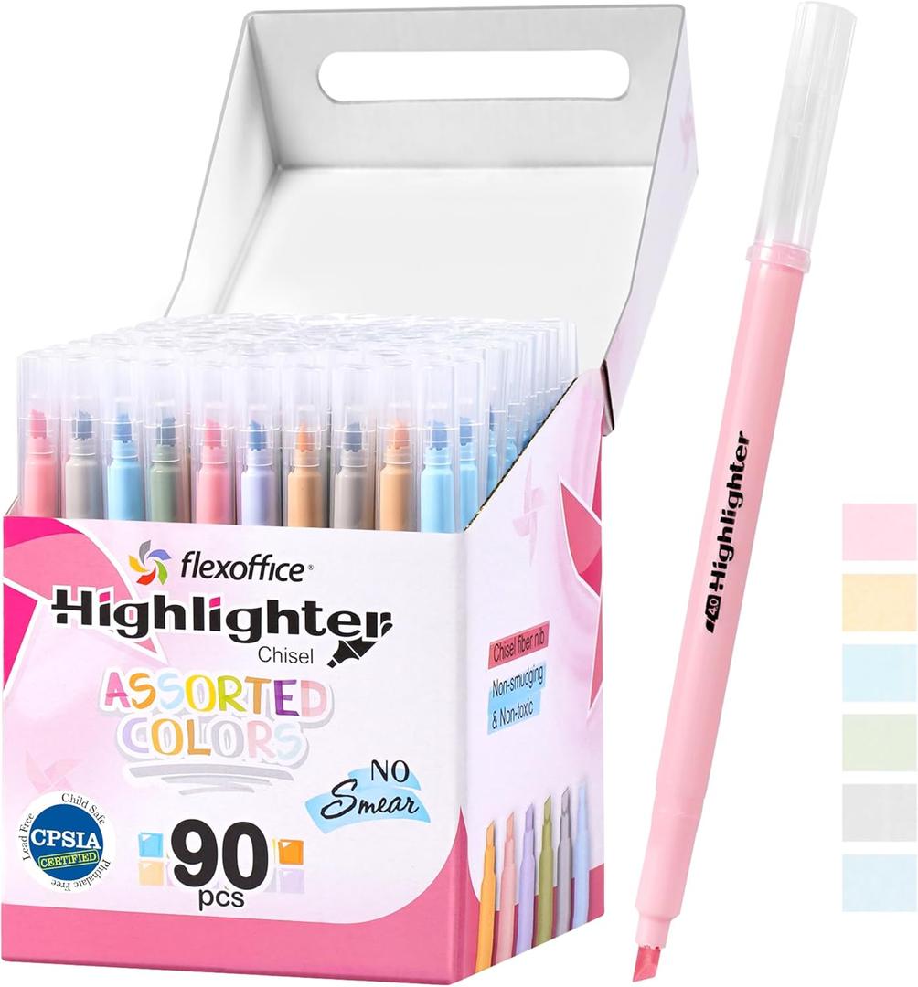 90 Count Bible Highlighters No Bleed Through, 6 Morandi Colors, Muted Pastel Highlighter Markers Assorted Colors Bulk for Study Bible, Journaling Supplies