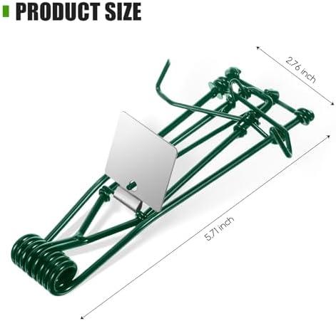 Qualirey 8 Pcs Outdoor Gopher Trap Easy to Set Mole Trap Weather Resistant Gopher Killer Vole with Red T Type Labels for Lawn Garden Farm (Green)