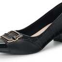 Women Bunion Dress Shoes Orthopedic Loafers Shoes Low Heel Pumps (9, Black)