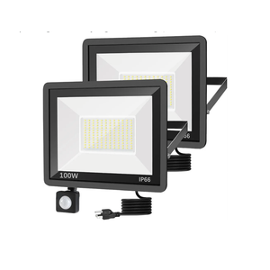 2 Pack 100W LED Motion Sensor Flood Light,Dusk to Dawn,IP66 Waterproof, 11800 Lumens, 5000K Daylight White, Super Bright Security Light for Garage, Front Porch, Barn