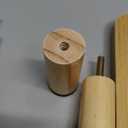 Apicizon 3 Tier End Table, Record Player Stand with Storage Shelf, Wooden Vinyl Record, Nightstand Bedside Table for Small Spaces, Bedroom, Living Room, Easy Assembly, Natural (1 Set)