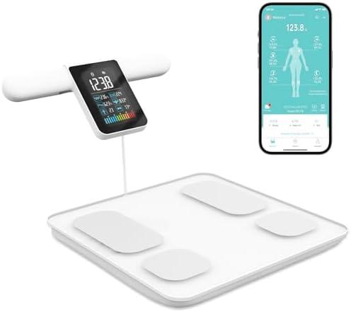 Lepulse Scales for Body Weight and Fat Percentage, 8 Electrode Large Display Smart Scale, Body Composition Monitor, Digital Bathroom Scale, Weight Scale with Muscle Bmi with Report