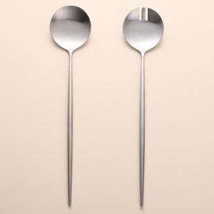 Salad Servers,Spoon and Fork Set 11.41 inch,18/10 Stainless Steel Salad Serving Silver (silvelr)