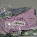 Potchen 4 Pcs Cute Plaid Dog Dress Set with Bow Tie Harness & Leash for Small Dogs, Puppy Clothes for Girls Outfits(L,Light Color)