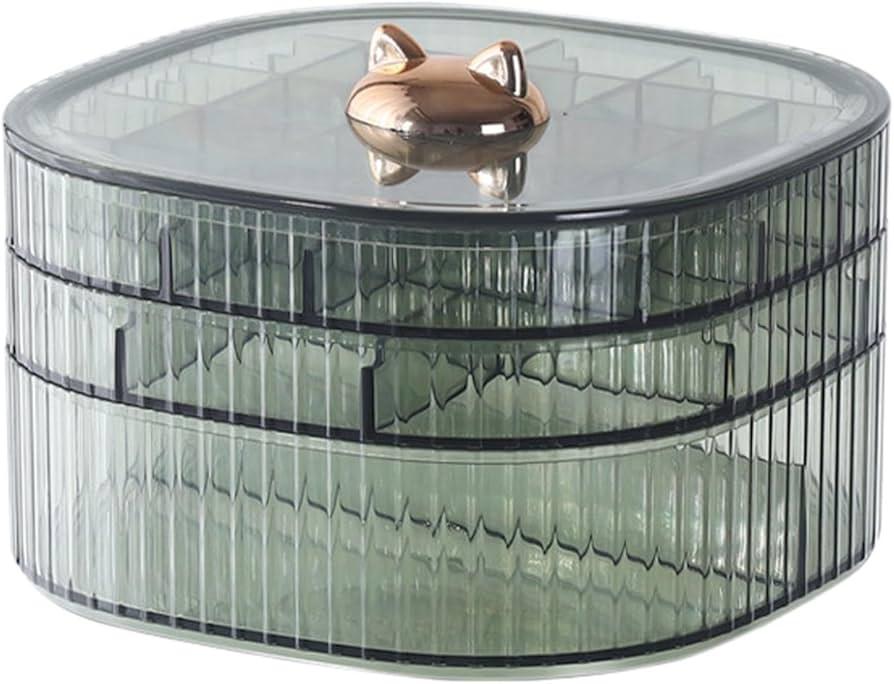 Clear Jewelry Organizer - Transparent Jewelry Box, Multi Tier Necklace Holder | Earring Organizer Box for Rings Bracelet, Multi Layer Necklace Organizer Jewelry Box Jewelry Organizer