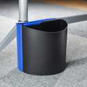 Safco Deskside Small Trash Can Recycling Bin Combo, 3 Gallon, For Kitchen, Office, Indoor Use, Black/Blue
