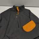 Men's Casual Sweatshirt Pullover Sweater Casual Long Sleeve Stand Collar Quarter Button Sweaters (XX-Large, Black)