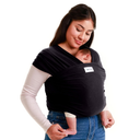 Sleepy Wrap Stretchy Ergonomic Baby Carrier Sling for Newborns to Toddlers - Hands-Free Lightweight Baby Wrap 7-35 lbs (Sable Black)