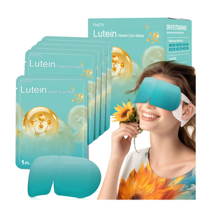 16 Packs Lutein Steam Eye Masks for Dry Eyes Self Heated Disposable Sleep Mask Soothing Headache Relief Dry Eye, Hot Warm Compress for Stress Relief Relief Eye Fatigue, Spa Items Travel Essentials