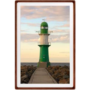 Natural Wood 12x18 Picture Frame, Display 11x17 Photo with Mat or 12x18 Without Mat, Solid Walnut Wood Poster Frame with Plexiglass, Tabletop and Wall Hanging Display